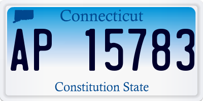 CT license plate AP15783