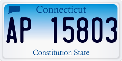 CT license plate AP15803