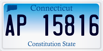 CT license plate AP15816