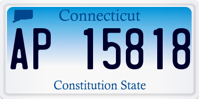 CT license plate AP15818