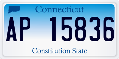 CT license plate AP15836