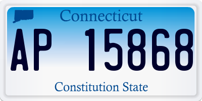 CT license plate AP15868