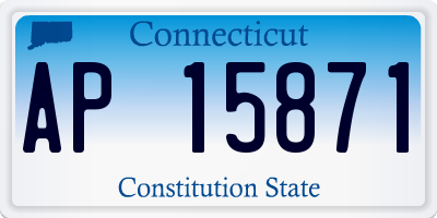 CT license plate AP15871