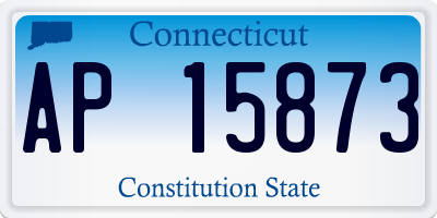 CT license plate AP15873