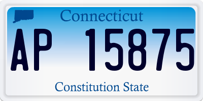 CT license plate AP15875