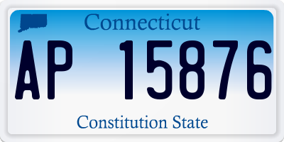 CT license plate AP15876