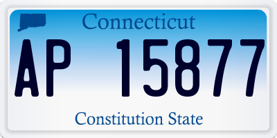 CT license plate AP15877