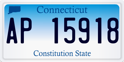 CT license plate AP15918