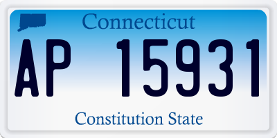CT license plate AP15931
