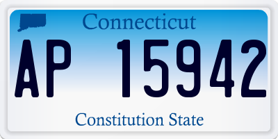 CT license plate AP15942