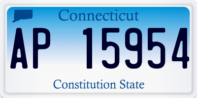 CT license plate AP15954