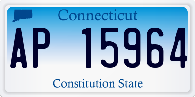 CT license plate AP15964