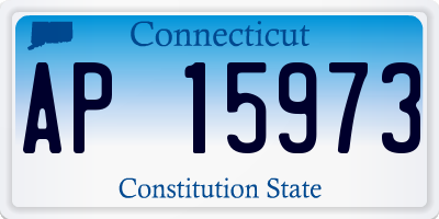 CT license plate AP15973