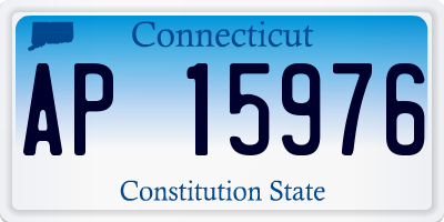 CT license plate AP15976