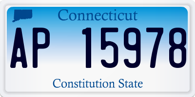 CT license plate AP15978
