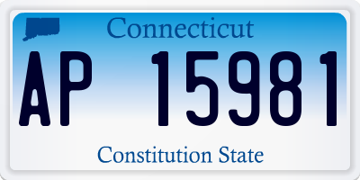 CT license plate AP15981