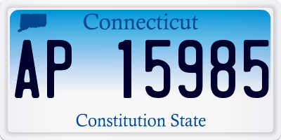 CT license plate AP15985
