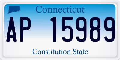 CT license plate AP15989