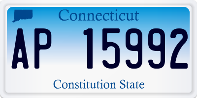 CT license plate AP15992