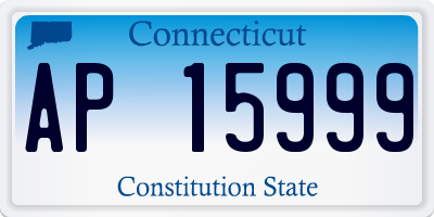 CT license plate AP15999