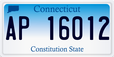CT license plate AP16012