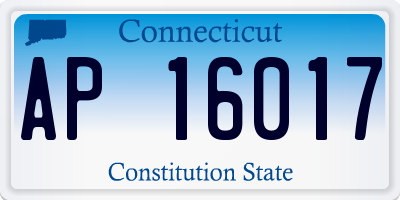 CT license plate AP16017