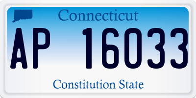 CT license plate AP16033