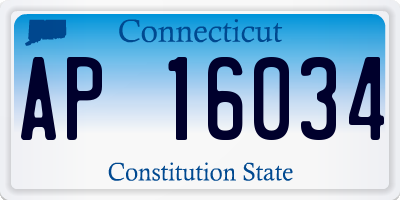 CT license plate AP16034