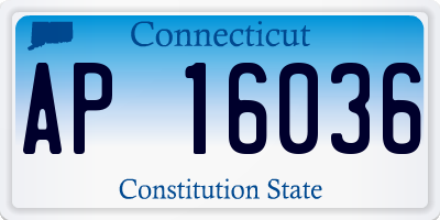 CT license plate AP16036