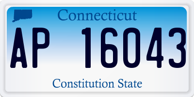 CT license plate AP16043