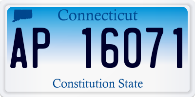 CT license plate AP16071