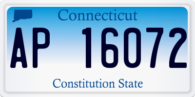 CT license plate AP16072