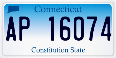 CT license plate AP16074