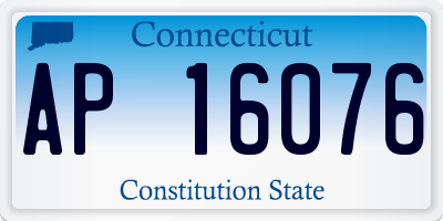 CT license plate AP16076