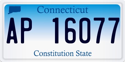 CT license plate AP16077