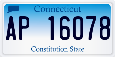 CT license plate AP16078