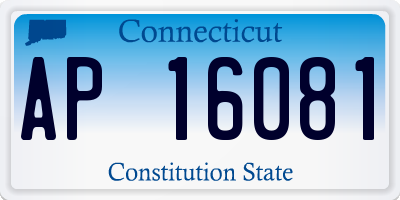 CT license plate AP16081