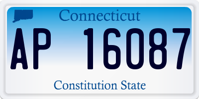 CT license plate AP16087