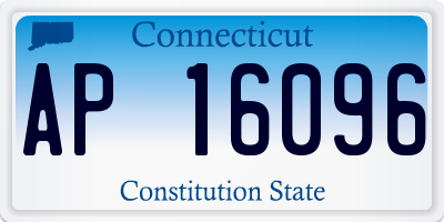 CT license plate AP16096