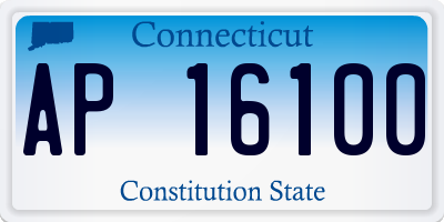 CT license plate AP16100