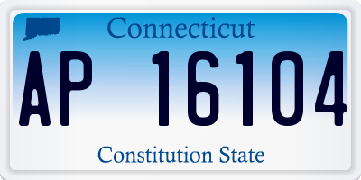 CT license plate AP16104