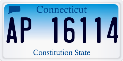 CT license plate AP16114