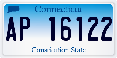 CT license plate AP16122