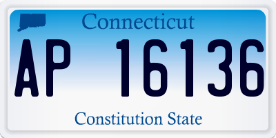 CT license plate AP16136