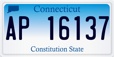 CT license plate AP16137