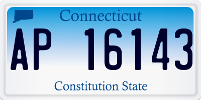 CT license plate AP16143