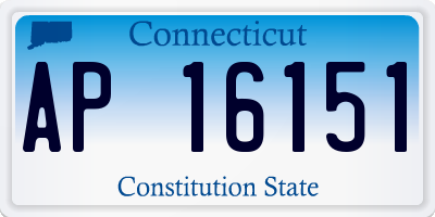 CT license plate AP16151