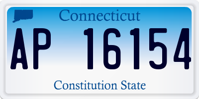CT license plate AP16154