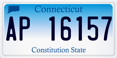 CT license plate AP16157