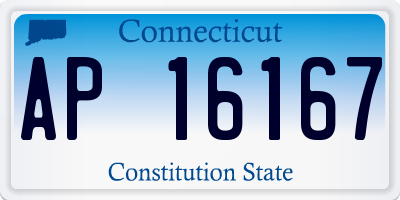 CT license plate AP16167